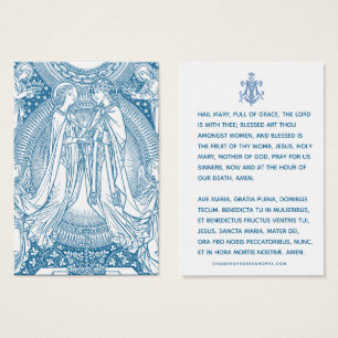 Hail Mary Catholique Prière Latin Anglais Holy Car