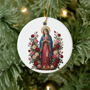 Hail Mary Christmas Ornament Latin and English 