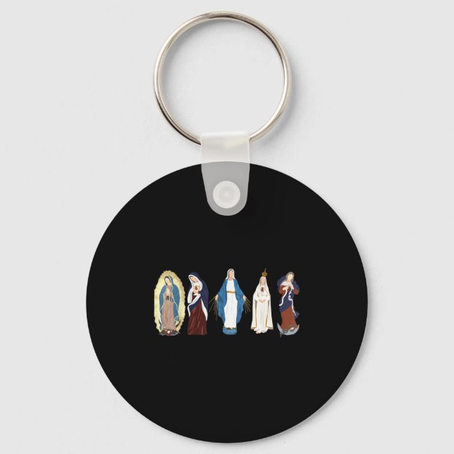 Hail Mary Full Of Grace, Blessed Virgin Mary, Bibl Keychain (Front)