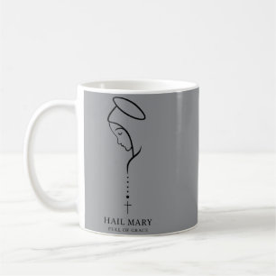 Hail Mary Full Of Grace Catholic Blessed Mother Coffee Mug
