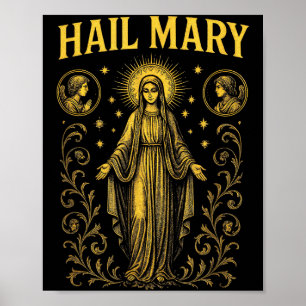 Hail Mary - Lady Guadalupe Christian Art Poster
