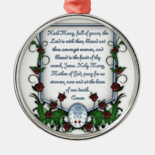 Hail Mary Metal Ornament