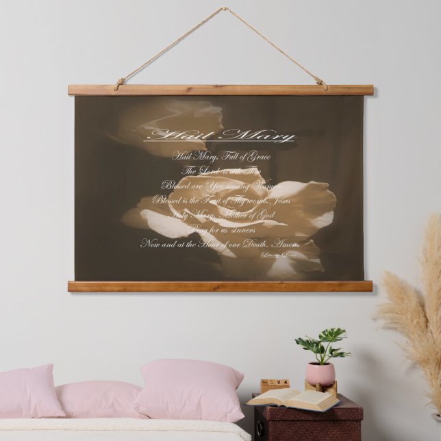Hail Mary Prayer  Hanging Tapestry (Bedroom)