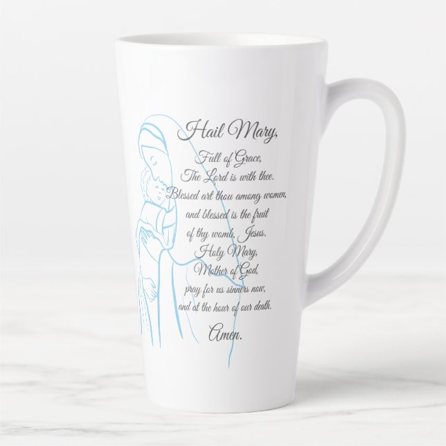 Hail Mary Prayer Latte Mug (Right)