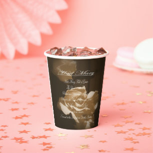 Hail Mary Prayer Paper Cups