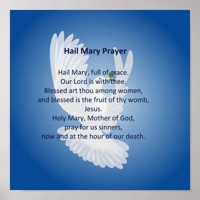 Hail Mary Prayer Poster (Front)