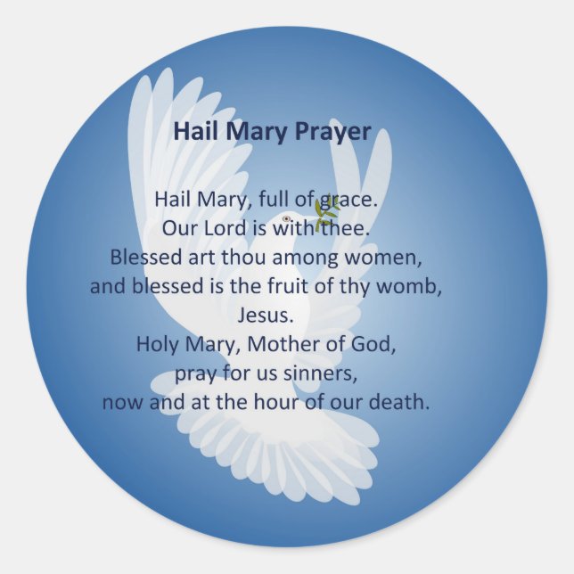 Hail Mary Prayer Stickers (Front)