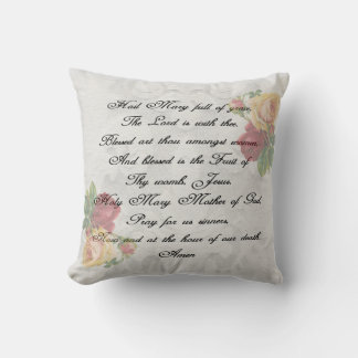 Hail Mary Prayer   Throw Pillow