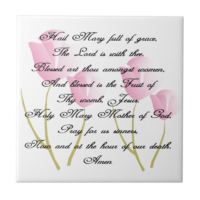 Hail Mary Prayer Tile (Front)