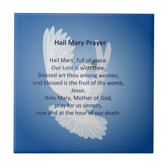 Hail Mary Prayer Tile  (Front)