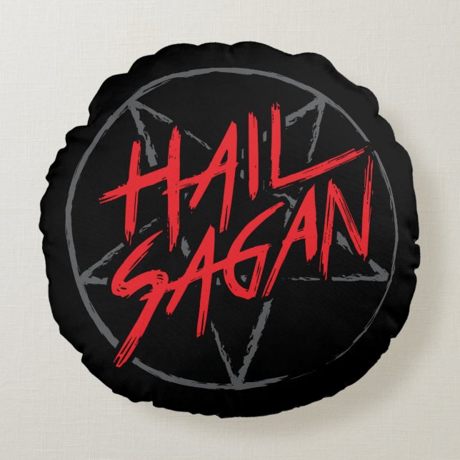 Hail Sagan Round Pillow (Front)