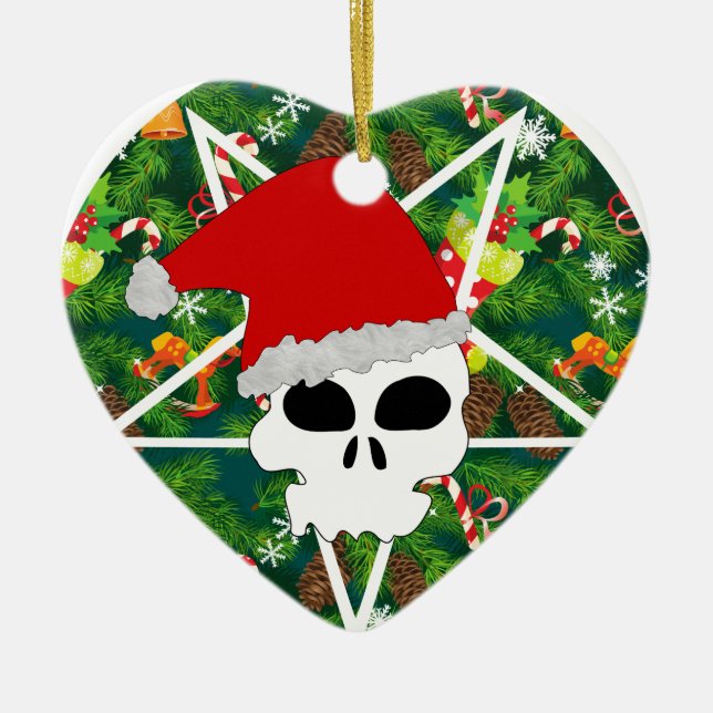 hail santa ceramic ornament (Front)