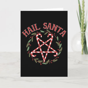 Hail Santa Christmas Krampus Clothing  Card