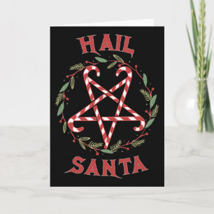 Hail Santa Christmas Krampus Clothing Card