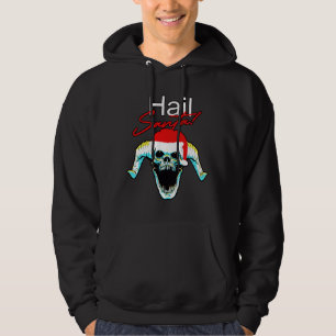 Hail Santa Claus Skull funny Christmas Hoodie