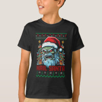Hail Santa Heavy Metal Headbanger Ugly Christmas X