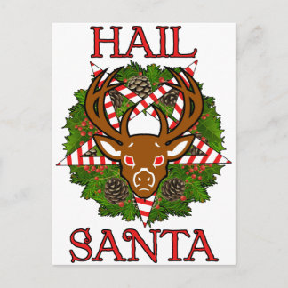 Hail Santa Holiday Postcard