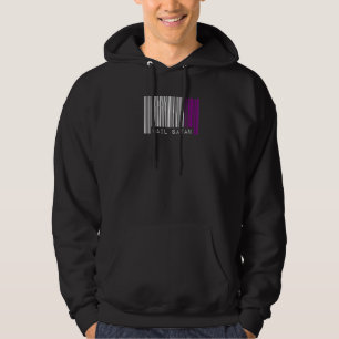Hail Satan Asexual Pride Flag Barcode Satanist Equ Hoodie