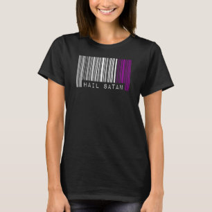 Hail Satan Asexual Pride Flag Barcode Satanist Equ T-Shirt