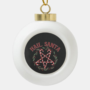 Hail Satan Christmas Krampus Xmas Devil Candy Ceramic Ball Christmas Ornament