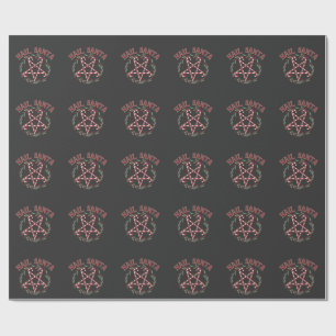 Hail Satan Christmas Krampus Xmas Devil Candy  Wrapping Paper