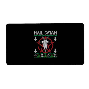 Hail Satan Goat Head Pentagram Funny Satanic Ugly