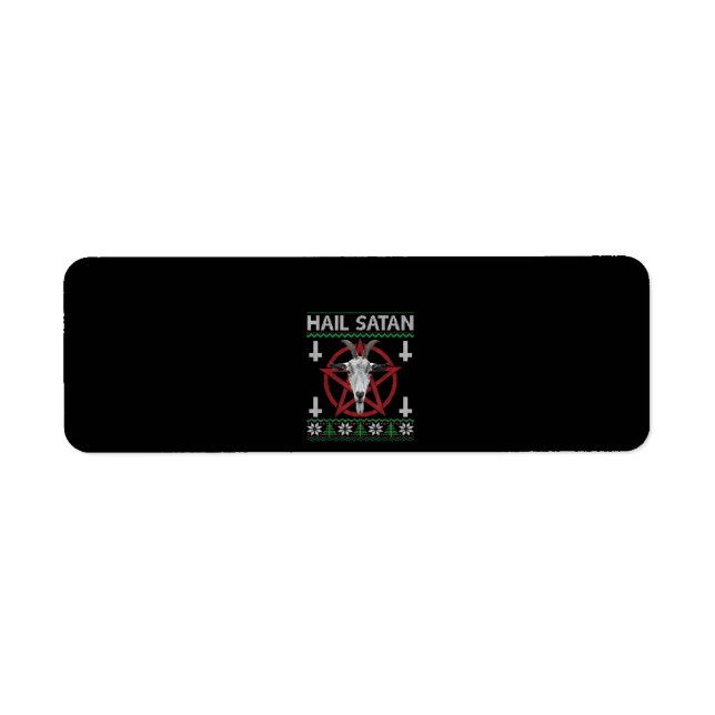 Hail Satan Goat Head Pentagram Funny Satanic Ugly (Front)
