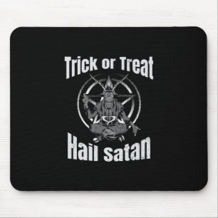 Hail Satan Pentagram Goat Halloween Mouse Pad