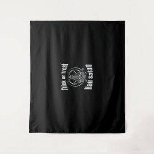 Hail Satan Pentagram Goat Halloween Tapestry