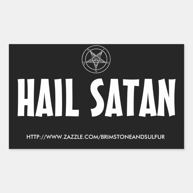 Hail Satan Rectangle sticker (Front)