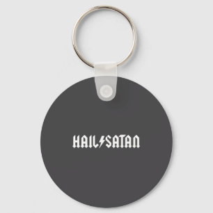 Hail Satan Rock Star Keychain