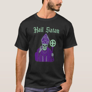 Hail Satan Satanic Vintage Horror Church Devil Men T-Shirt