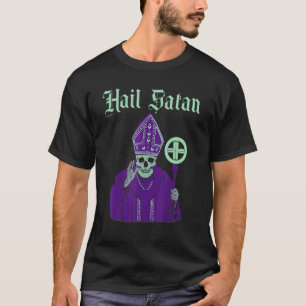 Hail Satan Satanic Vintage Horror Church Devil Men T-Shirt