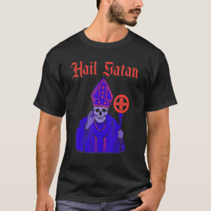 Hail Satan Satanic Vintage Horror Church Devil Men T-Shirt