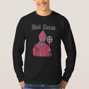 Hail Satan Satanic Vintage Horror Church Devil Men T-Shirt