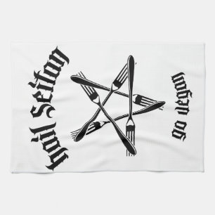 Hail Seitan 1.1 (black) Kitchen Towel