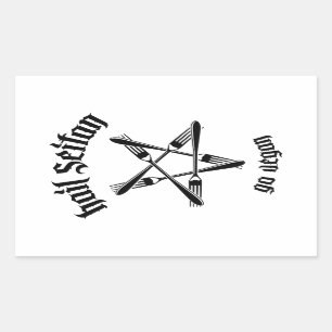 Hail Seitan 1.1 (black) Sticker