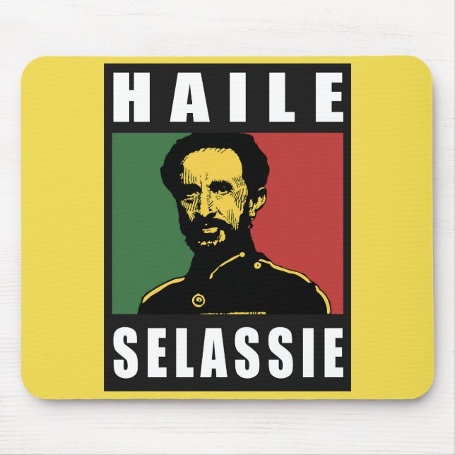 Haile Selassie Emperor - Reggae - Rasta Mousepad (Front)