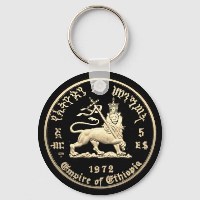 Haile Selassie - Empire of Ethiopia - HIM Tank Top Keychain (Back)