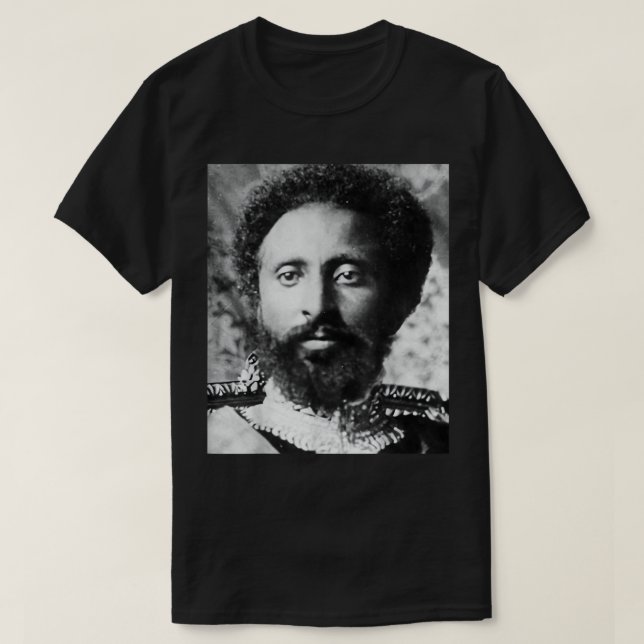 Haile Selassie Ethiopia T-Shirt (Design Front)