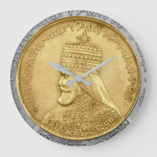 Haile Selassie HIM Jah Rastafari Aufsteller Large Clock