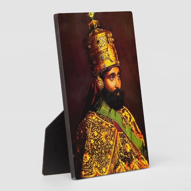 Haile Selassie HIM Jah Rastafari Rasta Roots Plaque (Side)