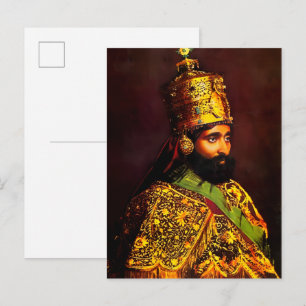 Haile Selassie - HIM - Rastafari - Postcard