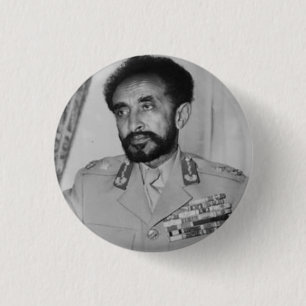 Haile Selassie - Jah - Messiah - Rastafari Button