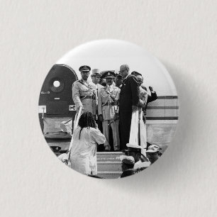 Haile Selassie - Jah - Messiah - Rastafari Button