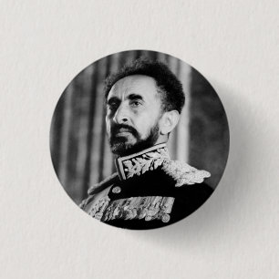 Haile Selassie - Jah - Messiah - Rastafari Button