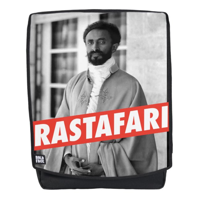 Haile Selassie - Jah Rastafari - Emperor Rucksack Backpack (Front)
