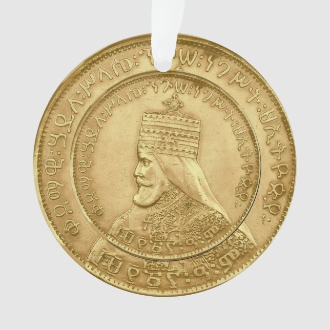 Haile Selassie Jah Rastafari Reggae Rasta Roots  Ornament (Front)