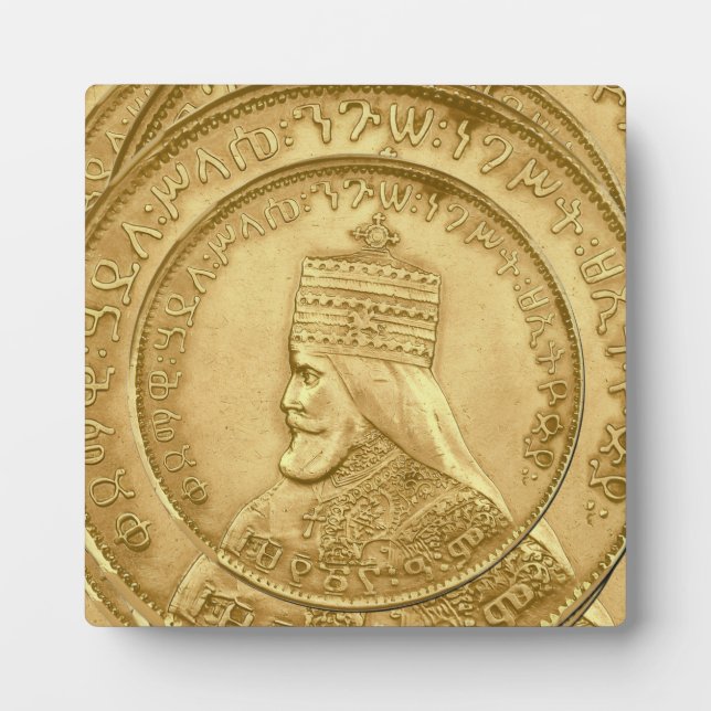 Haile Selassie Jah Rastafari Reggae Rasta Roots  Plaque (Front)