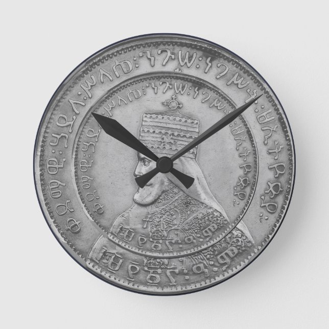 Haile Selassie Jah Rastafari Reggae Rasta Roots  Round Clock (Front)